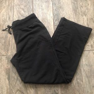 Black fleece lined cozy sweatpants